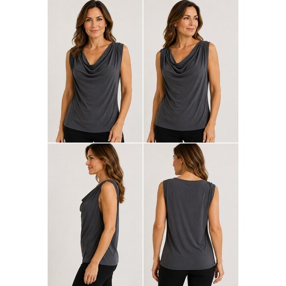 Dress Barn Tops - Dress Barn Size Large Women's Sleeveless Shirt Spandex Black